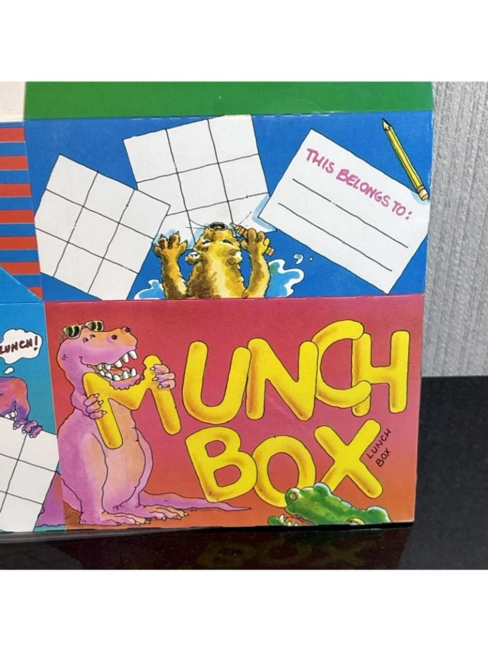 Vintage Kids Food Lunch Box Birthday Party Loot Bag Reusable Paper Carry Boxes
